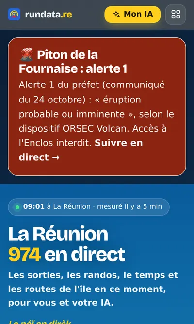 L'accueil sur un téléphone.